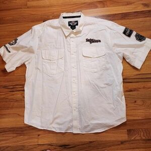 Harley Davidson Dress Short Sleeve Button Down Shirt 3XL